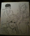 Art featuring Ryu (ONE), Ken (Yusuke Murata) & Chun-Li (Kinu Nishimura).