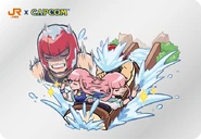 Promotional art for the JR Tokai x Capcom collaboration.