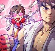 Sakura & Ryu in Street Fighter: Duel