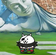Sagat Cat CC in The Battle Cats.