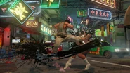 Ryu performing the Tatsumaki Senpukyaku in Street Fighter V.