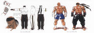 Super Street Fighter IV: altenrate costume concept art by Hiroaki.