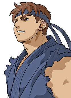 Evil ryu in the style of street fighter 6, realiatic portrait