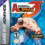 Street Fighter Alpha 3 Box Art for the Game Boy Advance.