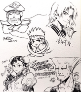Ryu (SHOEI), Ken (Chisato Mita), Chun-Li (Tamio), Guile (Nakayama) & M. Bison (Matsumoto).