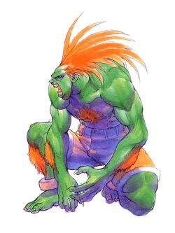 Blanka Arte conceitual do personagem, Images, Street Fighter II, Museu