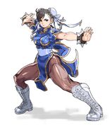 Chun-Li in Puzzle & Dragons, artwork by Akiman.