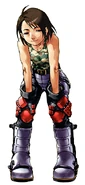 A second picture of Akira without her jacket and helmet in Rival Schools: United by Fate.