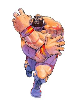 Zangief artwork #2, Street Fighter 2: High resolution