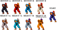 Akuma's costume colors as they appear in the GBA edition of Super Street Fighter II Turbo