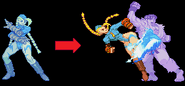 Cam4.png (10 KB) Cammy using Cannon Revenge against Ryu in X-Men vs. Street Fighter.