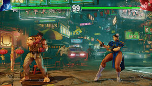 Escenario Bustling Side Street en Street Fighter V