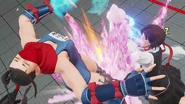 During Sakura Rain, Sakura herself is using both a standard blue Ki and a pink/purple hue Ki at the same time.