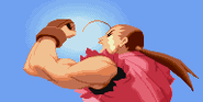 A scene from his ending in Street Fighter Alpha 2