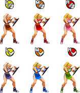 Maki's costume colors as they appear in Street Fighter Alpha 3 MAX.