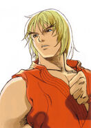 Ken's portrait in Street Fighter EX2