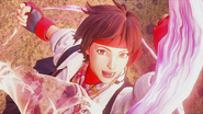 Sakura's Victory Pose in Street Fighter V.