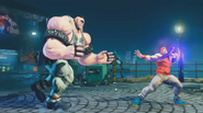 Abigail fighting against Ed on the Metro City Bay Area stage.