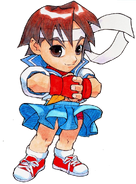 Super Puzzle Fighter II Turbo early artwork, less refined. Taken from Street Fighter 30th Anniversary Collection.