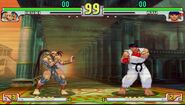 Ibuki vs Ryu in the 30th Anniversary Collection with the "Arcade Filter" enabled