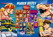 Complete character select screen with Pyron and Shin Akuma unlocked
