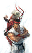 Ryu and Ken illustration by Kinu Nishimura.