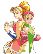 Artwork of Maki and Cammy for Club Capcom cover issue one.