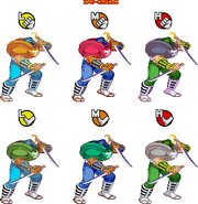 Sodom's costume colors (X-ISM) as they appear in home versions of Street Fighter Alpha 3