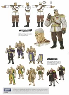Sagat's costumes in Street Fighter X Tekken: Artworks