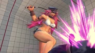 Poison whipping Ryu.