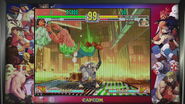 Hugo pressing his opponent in Street Fighter III.