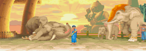 Escenario de Dhalsim en Street Fighter Alpha 2.