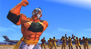 Escena de su secuencia de victoria para Street Fighter IV.