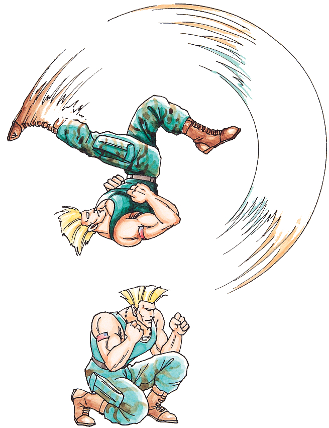 Flash art of guile from street fighter