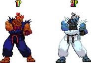 Shin Akuma's unused sprites in Street Fighter III: 3rd Strike, the second possibly being the inspiration for Oni