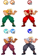 Charlie's costume colors as they appear in the Sega Saturn version of X-Men Vs. Street Fighter