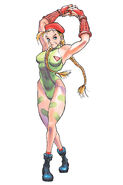 Early artwork from Super Street Fighter II (notice the Delta Red logo is on her left side of her chest).