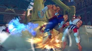 Street Fighter IV, passing through Ryu's Hadoken.