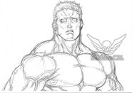 Rough Sketches used in the Street Fighter III: 3rd Strike Arcade Intro by Daigo Ikeno.