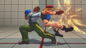 Dudley tossing  aside using Dynamite Throw.