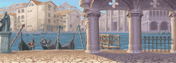 Rose's stage in Street Fighter Alpha 2.