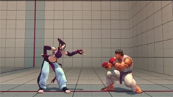 Juri's taunting gesture.