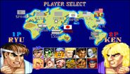 Panel wyboru postaci Street Fighter II' Turbo: Hyper Fighting