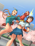 Artwork for the Street Fighter card game.