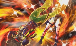 Dee Jay kicking Cammy away using Encore Beat.