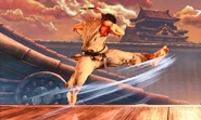 Ryu's Tatsumaki Senpukyaku in Street Fighter V.