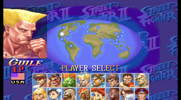 street fighter 2 character select