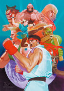 Street Fighter II: The World Warrior cover art by Akiman.