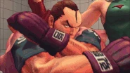 Gif animation of Dan delivering Haoh Gadoken against Cammy