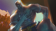 Sagat in his character story.